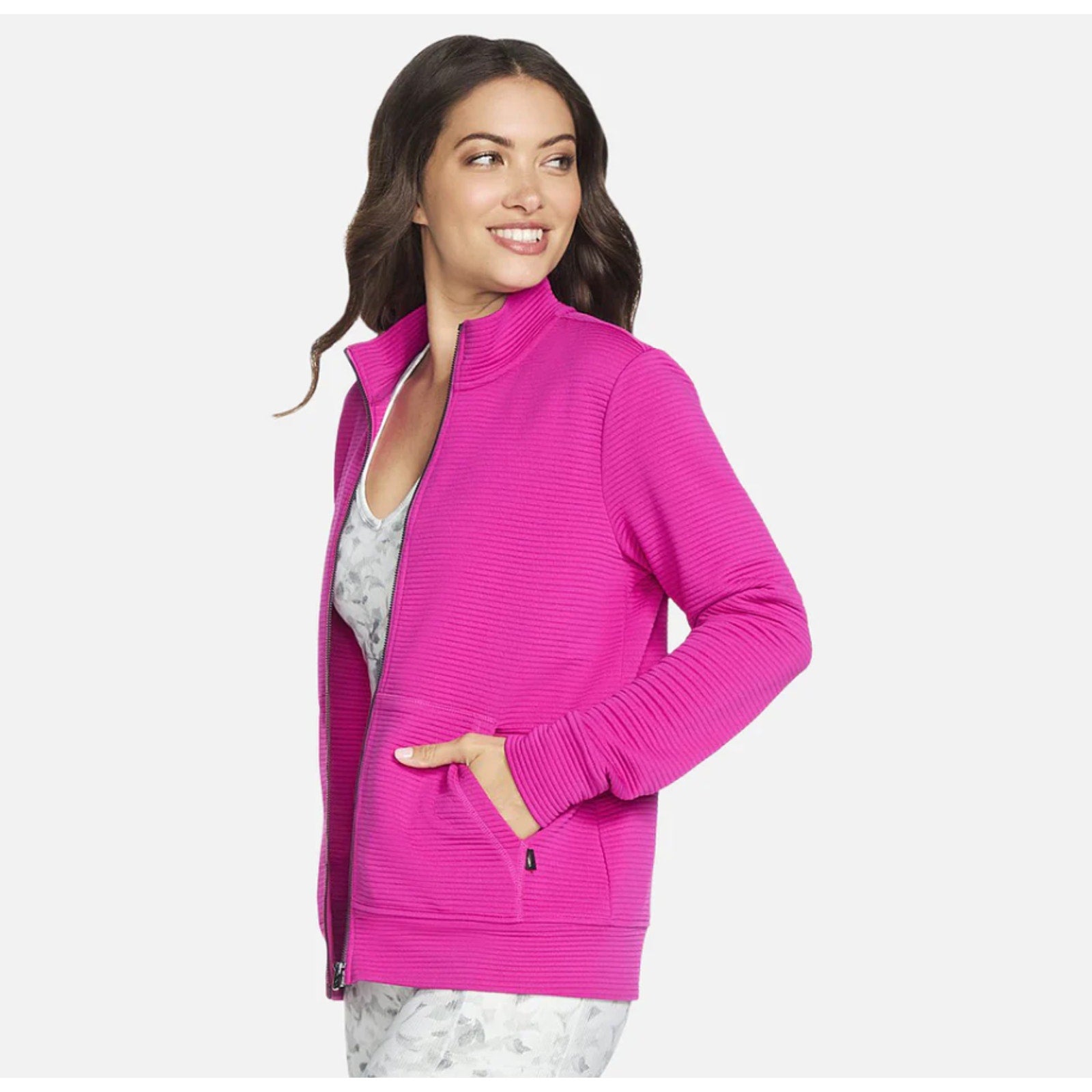 SKECHERS Women's GO WALK Everywhere Jacket Large Pink Full Zip NWT