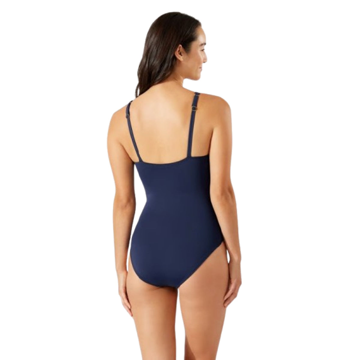 Tommy Bahama Womens Pearl One-Piece Swimsuit Size 10 Navy Blue Cross Front NWT