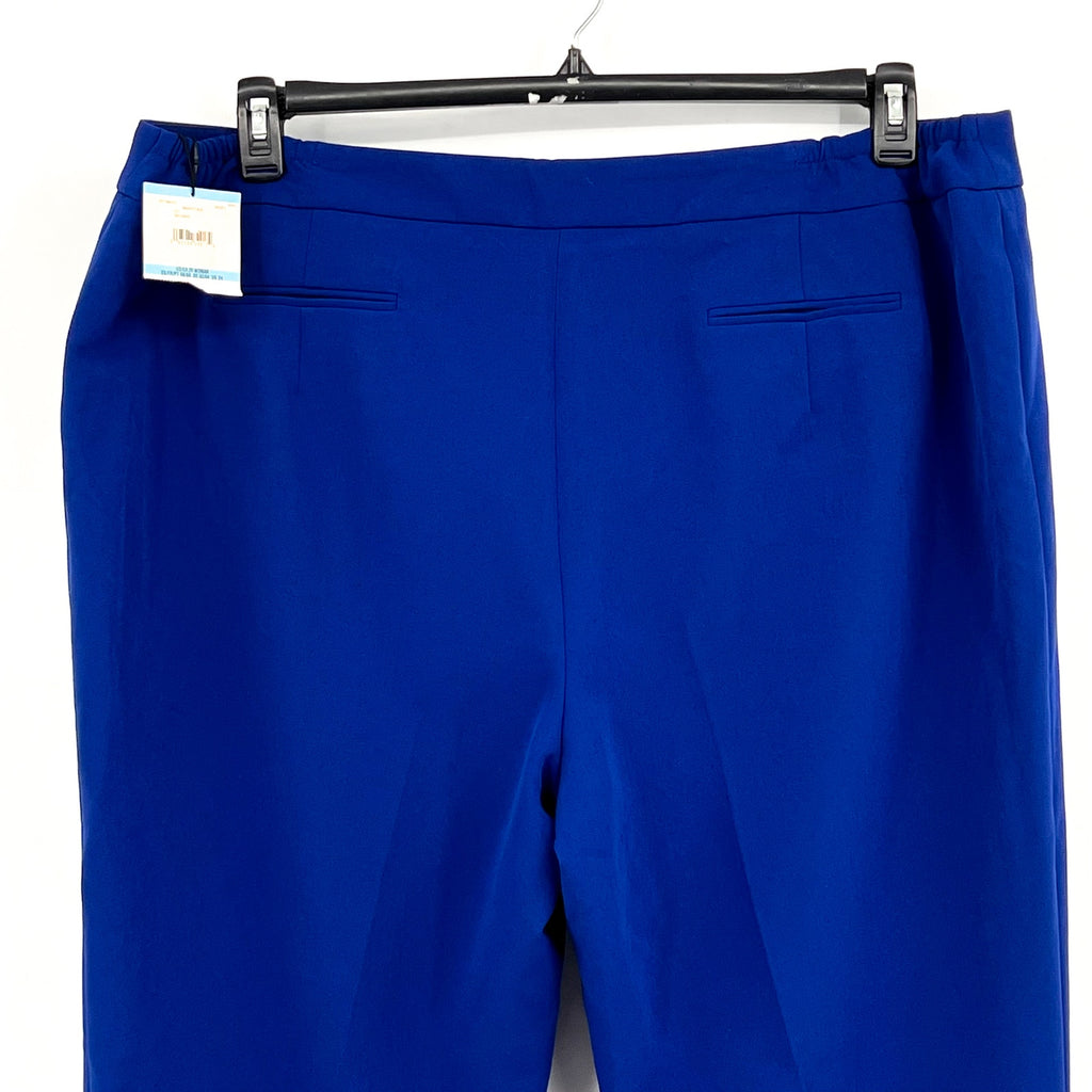 ANNE KLEIN Bowie Straight Ankle Pants 20W Magritte Blue Flat Front NWT