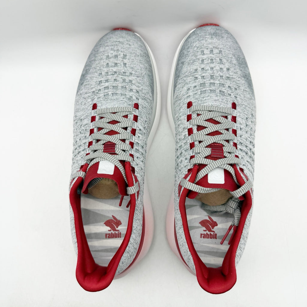 Rabbit Mens Dream Chaser Running Shoes Size 11.5 Gray Red Athletic Sneakers NIB