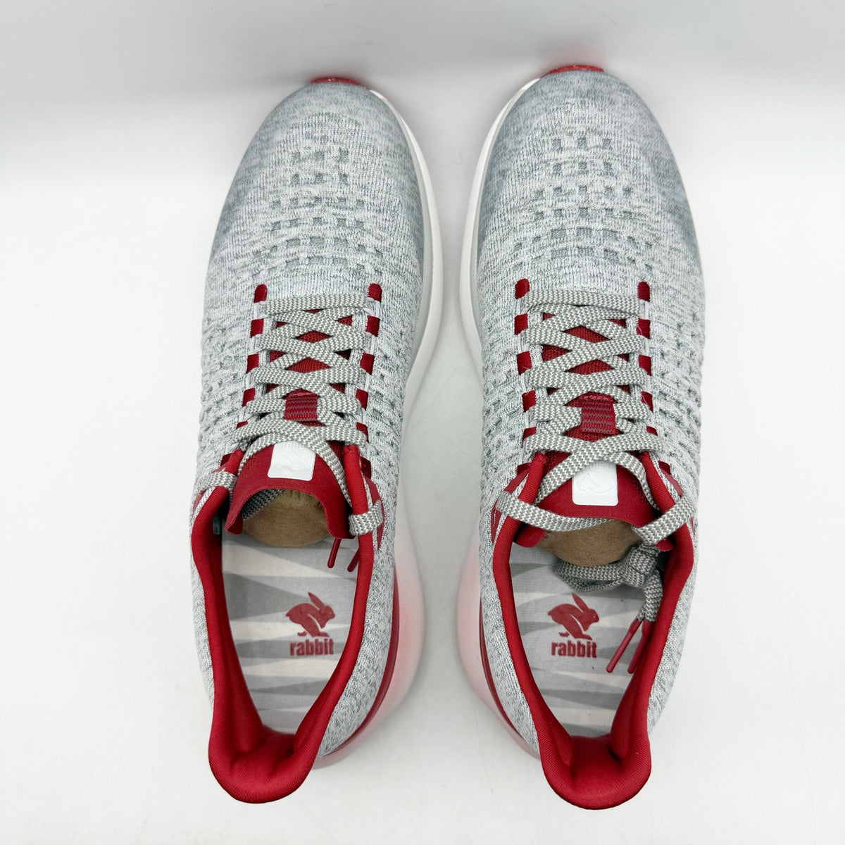 Rabbit Mens Dream Chaser Running Shoes Size 11.5 Gray Red Athletic Sneakers NIB