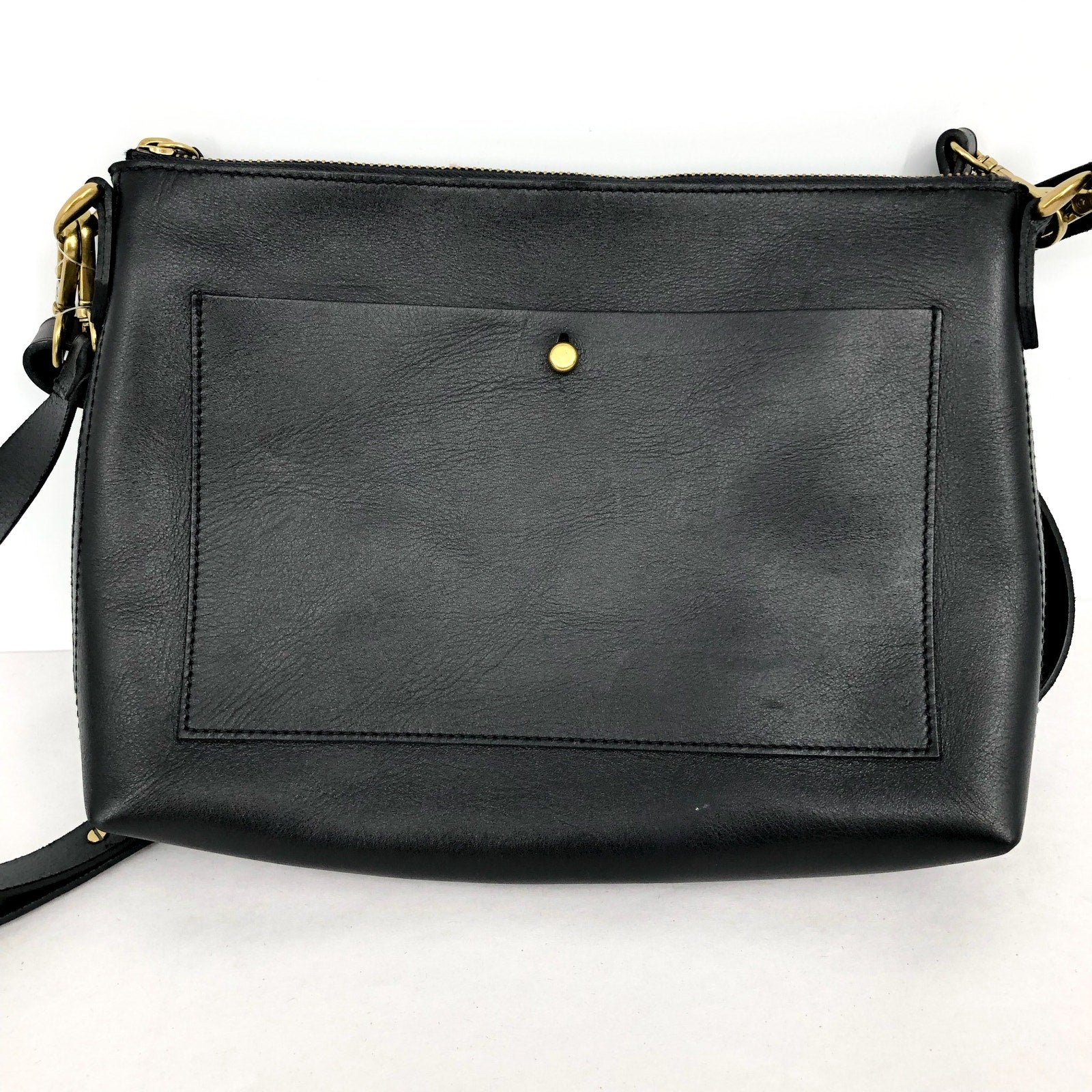 MADEWELL The Transport Shoulder Crossbody Bag Medium Black Leather NC275 NWT