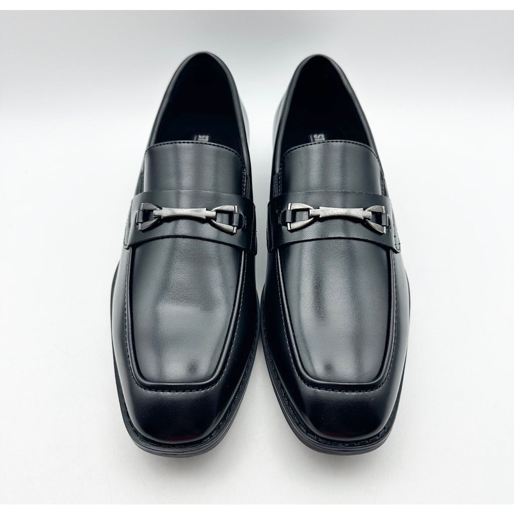 Stacy Adams Boys Kaylor Moc Toe Bit Loafers Size 7 M Black Slip On NWOB
