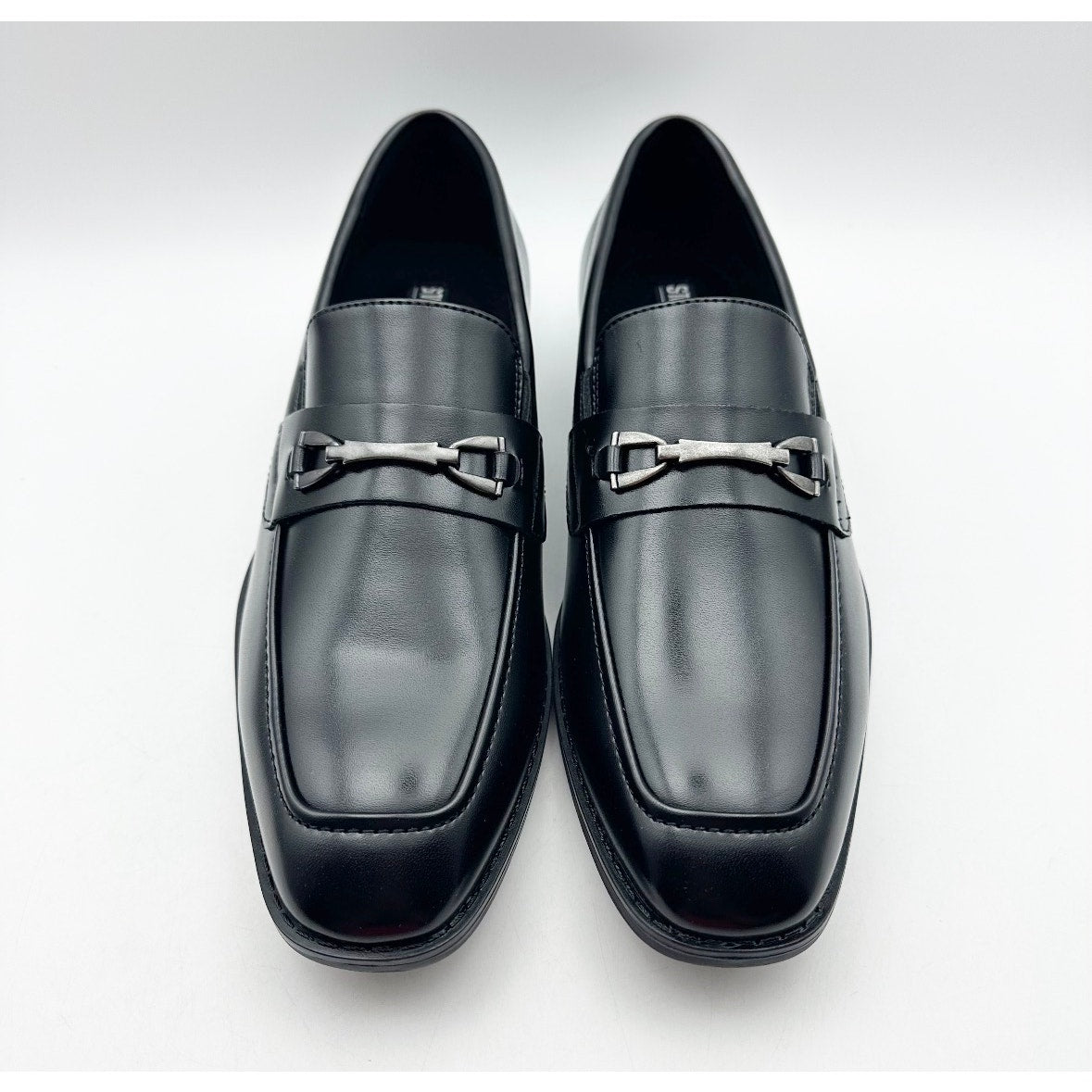 Stacy Adams Boys Kaylor Moc Toe Bit Loafers Size 7 M Black Slip On NWOB