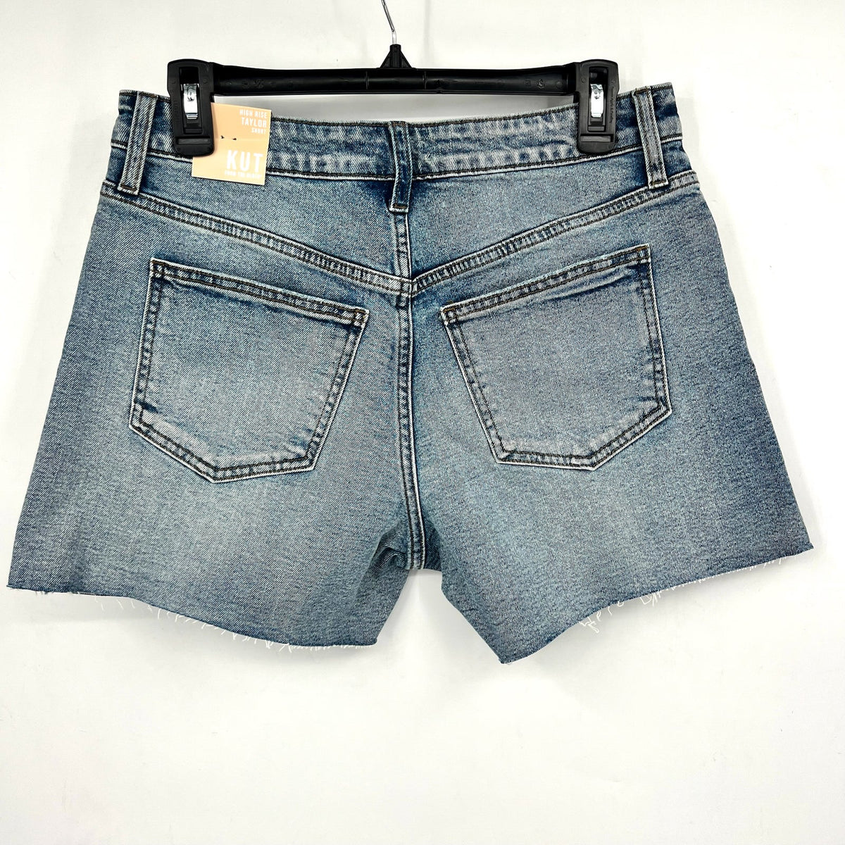KUT FROM THE KLOTH Taylor Denim Shorts Size 2 Freedom Blue High Waist CutOff NWT