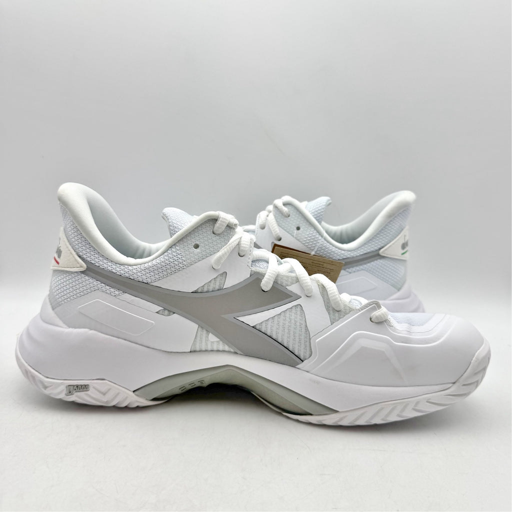 Diadora Womens B.ICON 2 Tennis Sneakers US 10 EU 41 White Silver Athletic NWOB