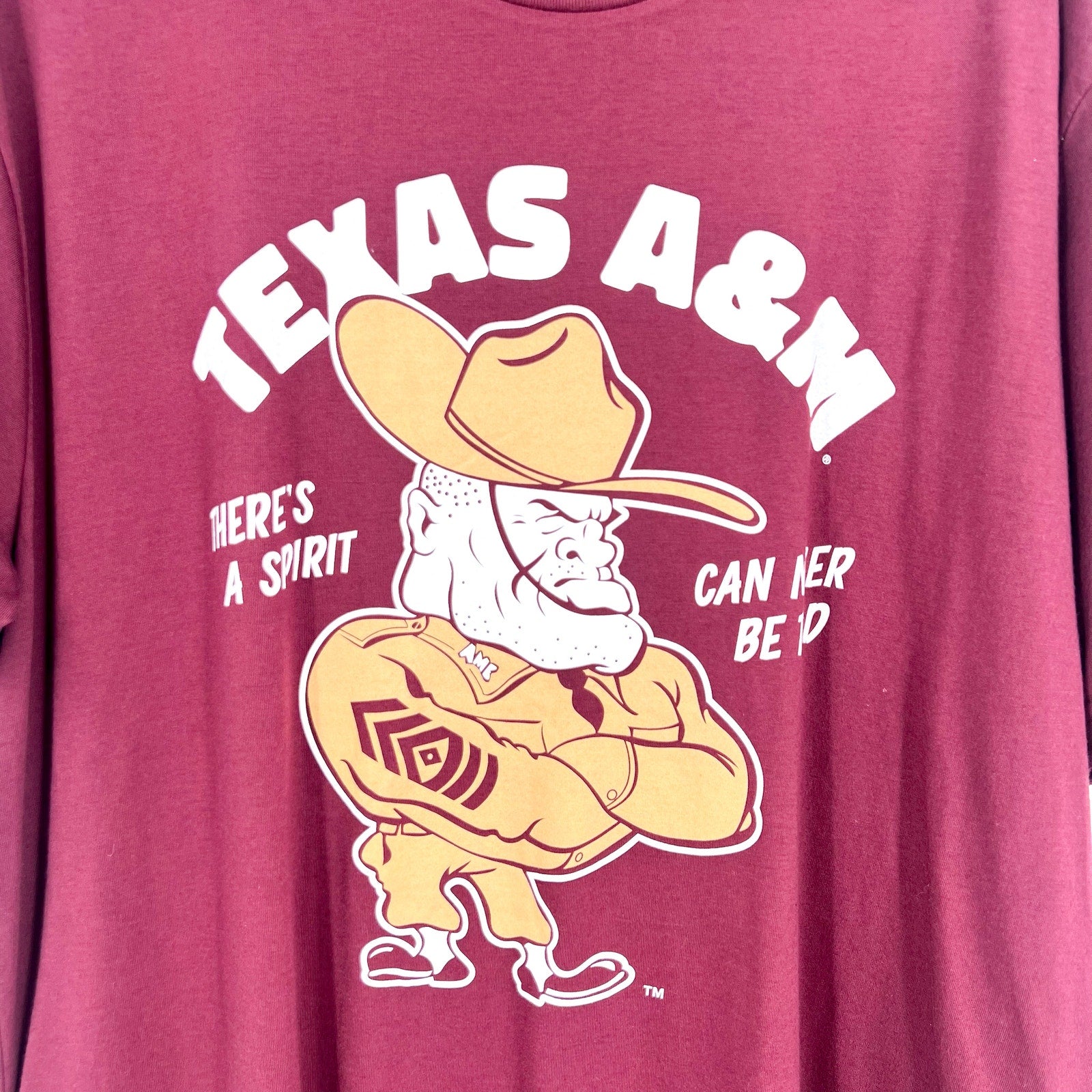 HOMEFIELD Mens Texas A&M Ol’ Sarge T-Shirt XL Maroon Short Sleeve NWT