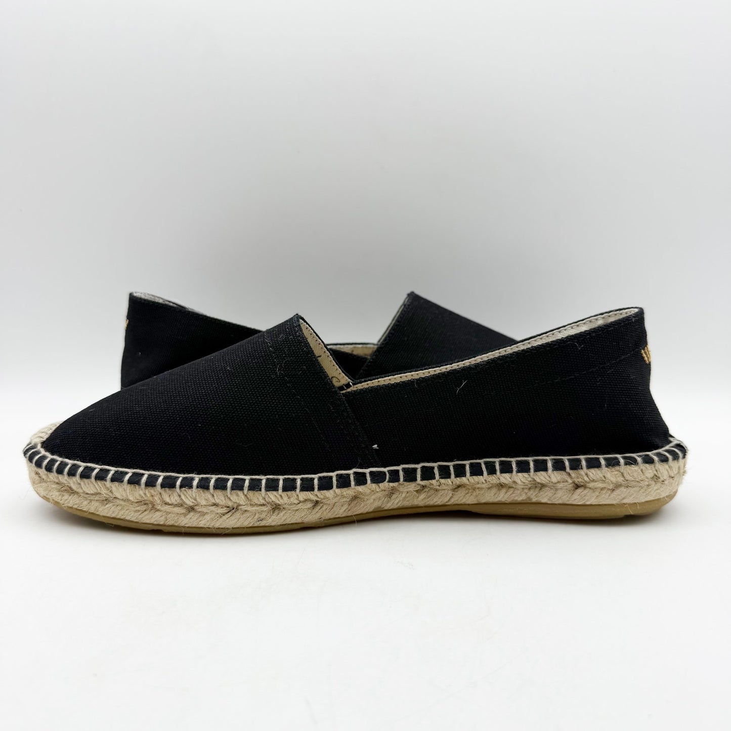 VISCATA Mens Sitges Espadrille Flats EU 42 US 9 Black Slip On NIB