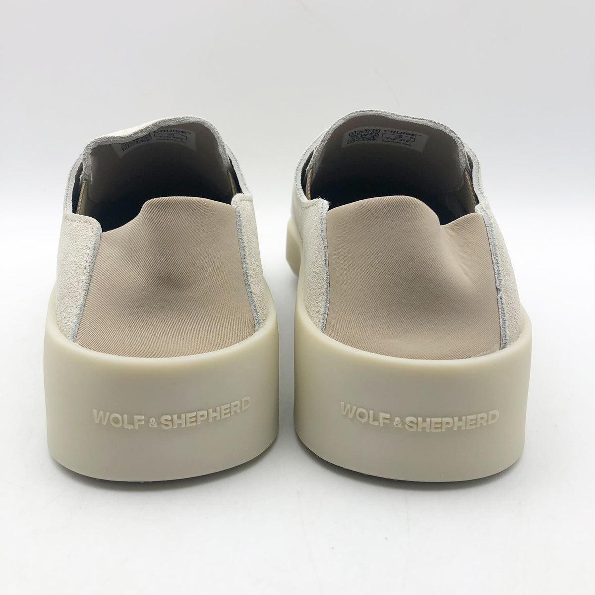 Wolf & Shepherd Cruise Ace Slip On Sneakers Mens 7.5 Womens 9 Gray Leather NIB