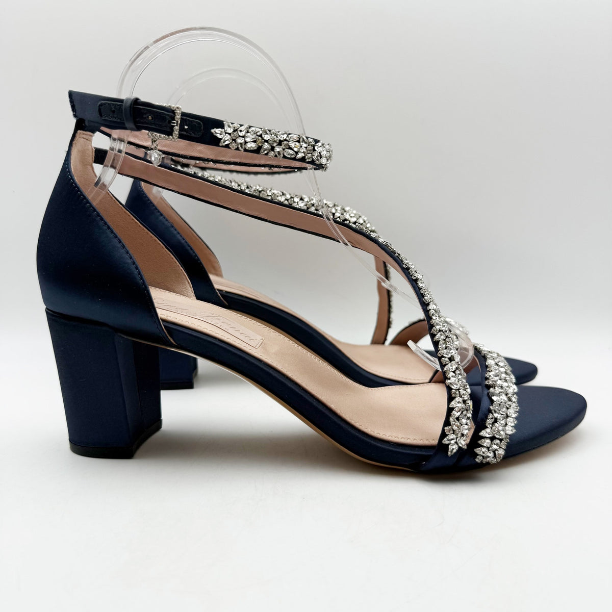 Pnina Tornai for Naturalizer Womens Ahava Heels Size 12 Blue Crystal Sandals NIB