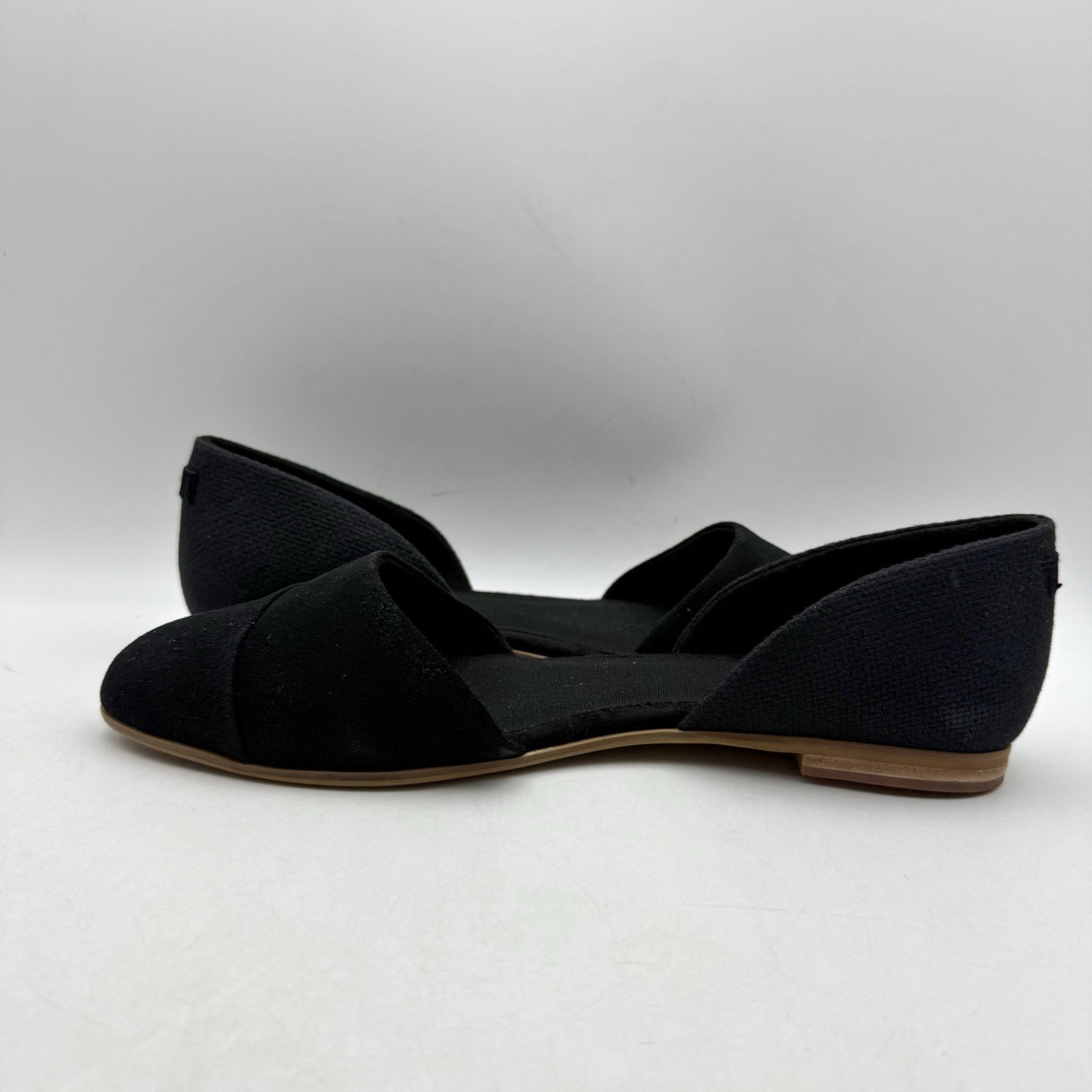 TOMS Womens Jutti D'Orsay Flats Size 9 EU 40 Black Suede NWOB