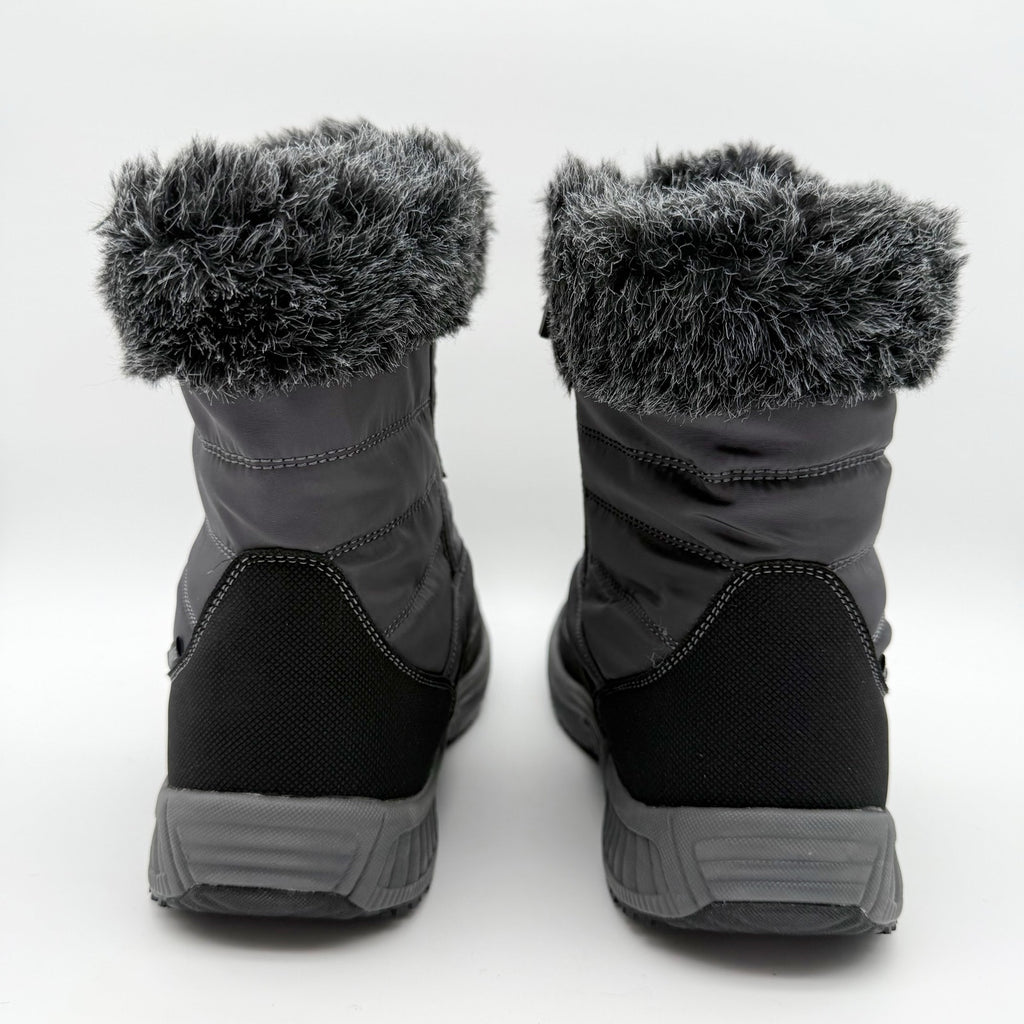 Orthofeet Womens Alps Snow Boots US 10 WIDE Grey Black Waterproof NWOB