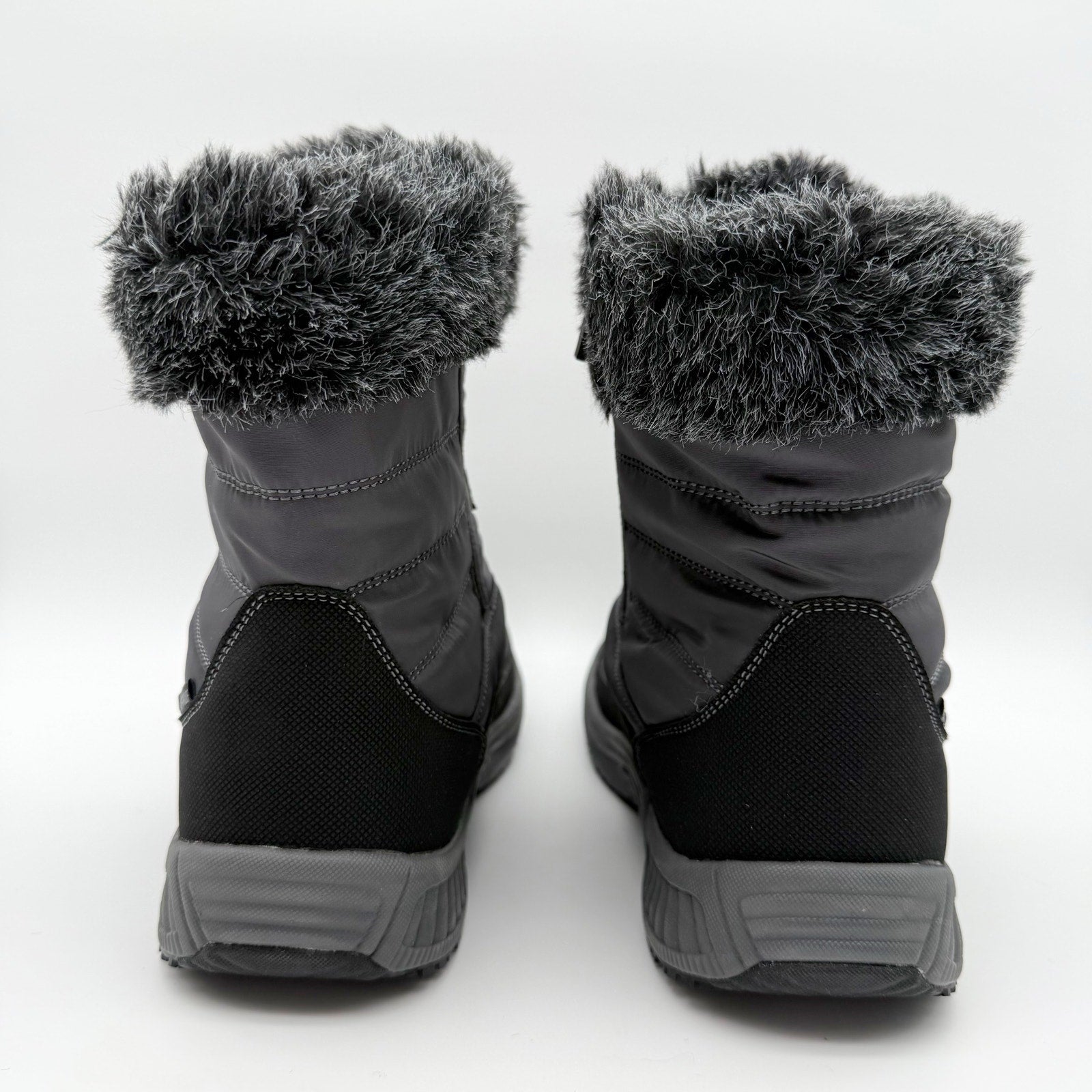 Orthofeet Womens Alps Snow Boots US 10 WIDE Grey Black Waterproof NWOB