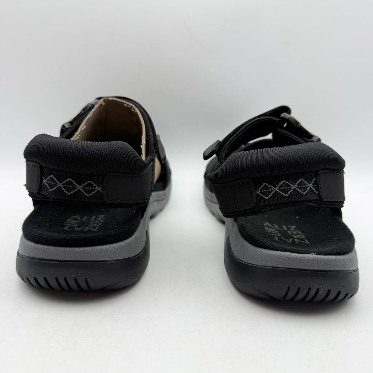 Natuarlizer Womens Angeles III Sports Sandals Size 8 M EU 38 Black Leather NIB