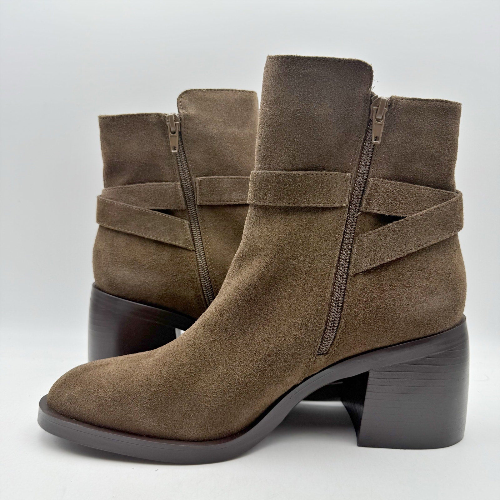 Steve Madden Womens Malenia Ankle Bootie US 10 M Dark Brown Suede NWOB