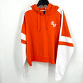COLOSSEUM Womens Sam Houston State Stripe Pullover Hoodie Small Orange White NWT
