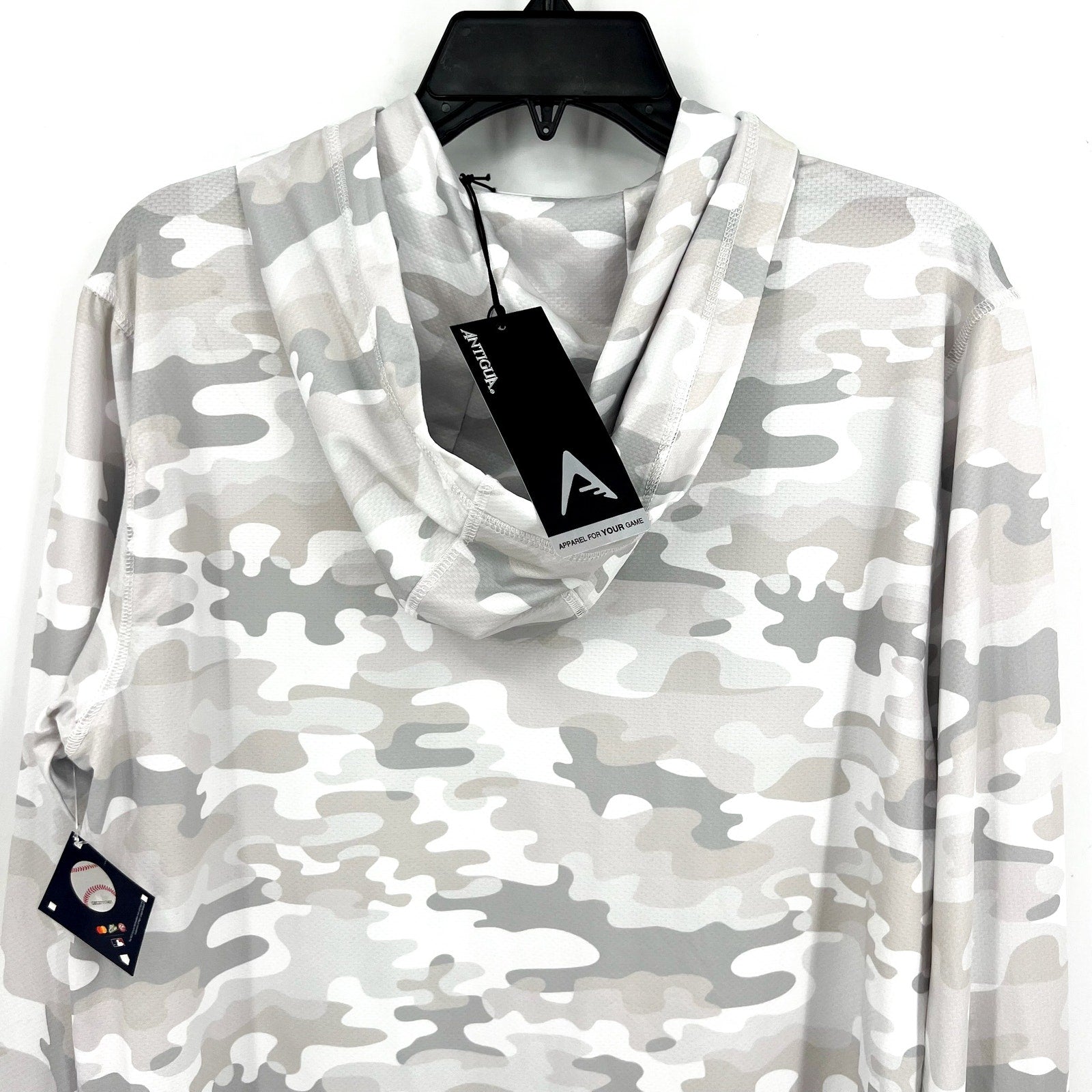 ANTIGUA Mens Texas Ranger Sector Hoodie Small White Gray Camo Sweatshirt NWT