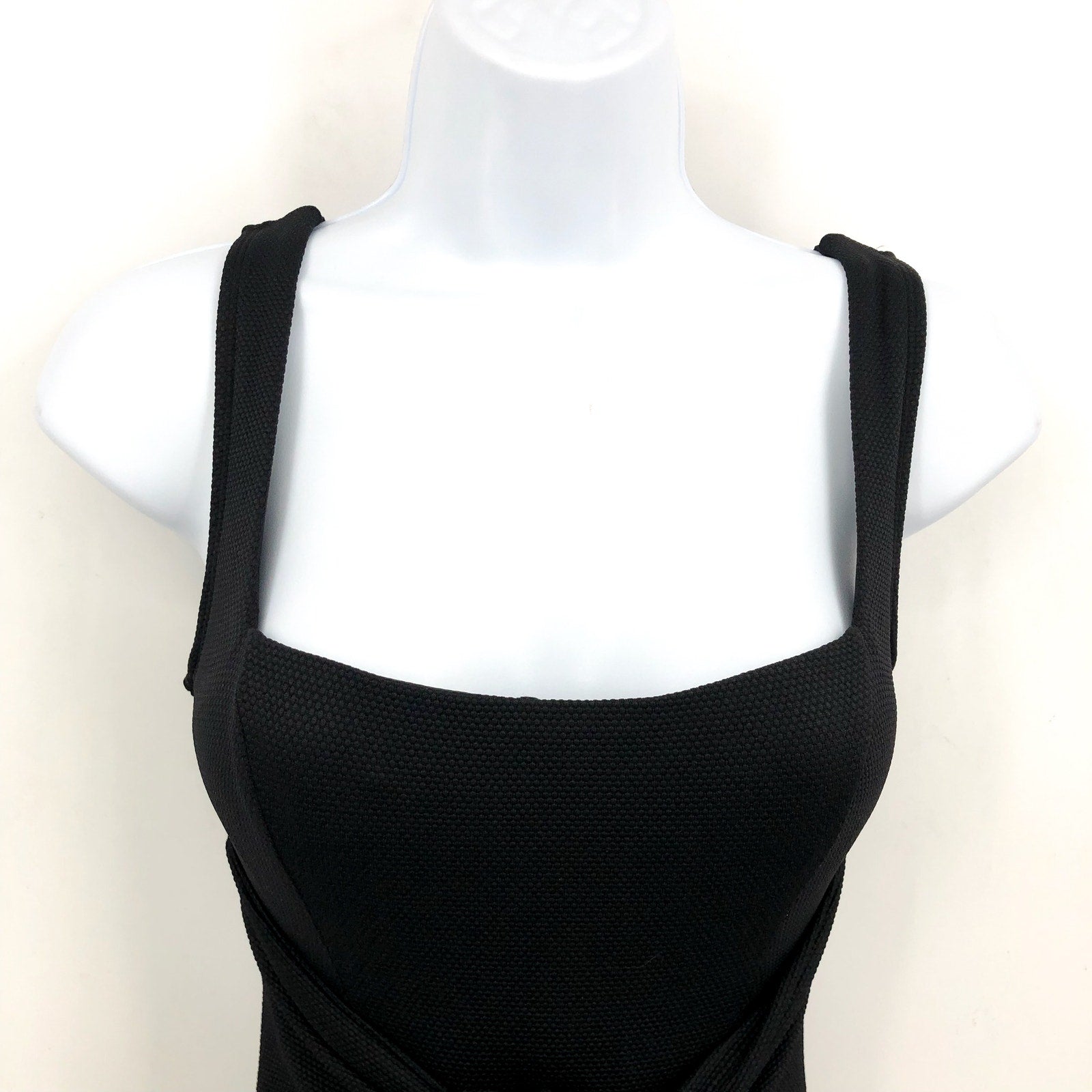 L*SPACE Women's Balboa Classic One Piece Swimsuit Small Black Tie Waist NWT