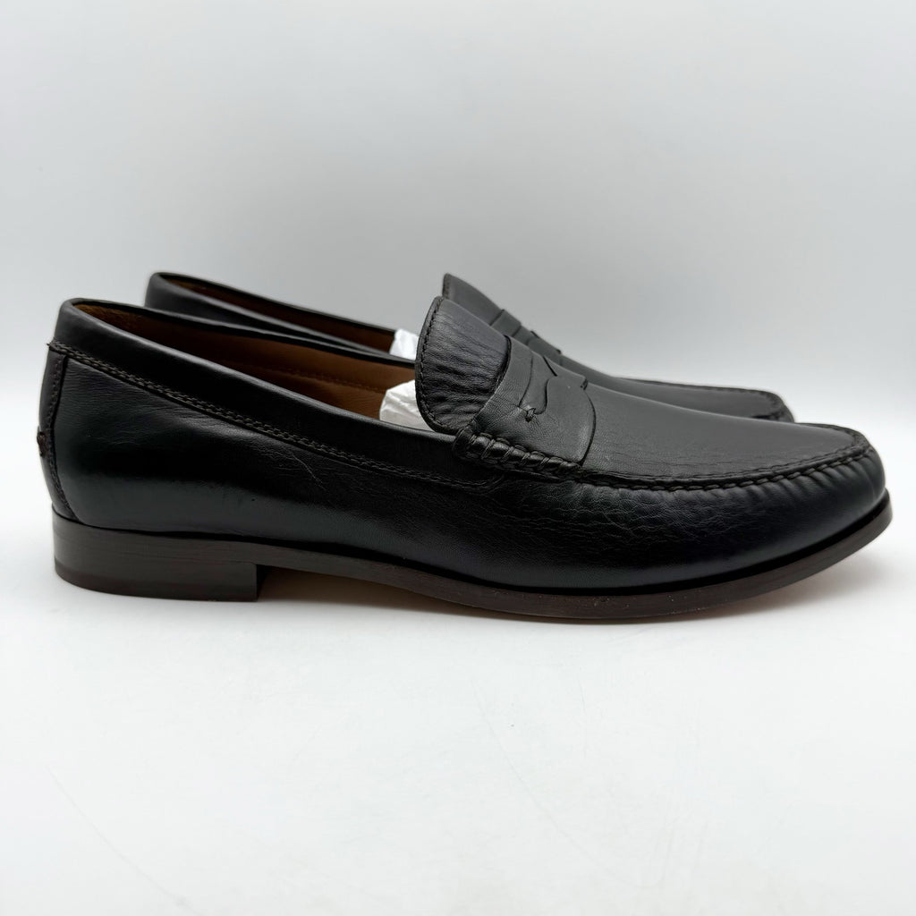 Johnston & Murphy Mens Baldwin Penny Loafers Size 13 M Black Leather NIB