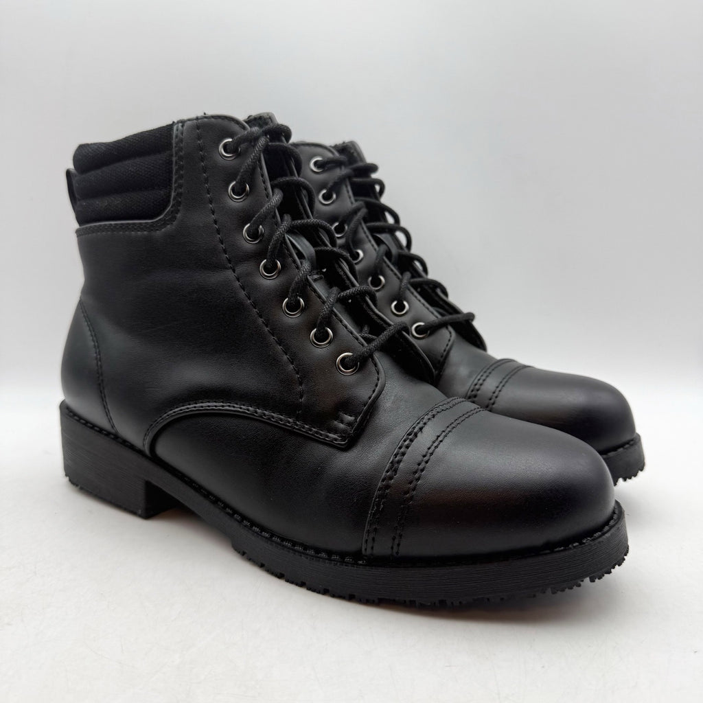 LaForst Womens Combat Ankle Boots US 8 US 38 Black Slip Resistant NWOB
