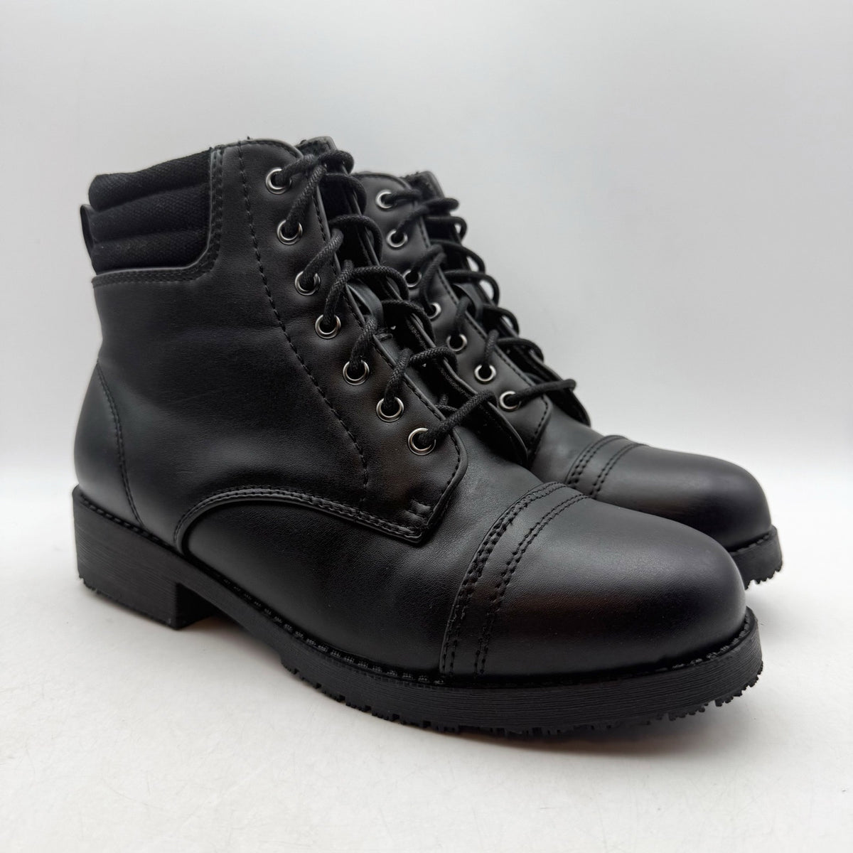 LaForst Womens Combat Ankle Boots US 8 US 38 Black Slip Resistant NWOB