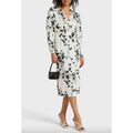Rotate Womens Floral Wrap Midi Dress 8 Ivory Green V Neck Long Sleeve Cocktail