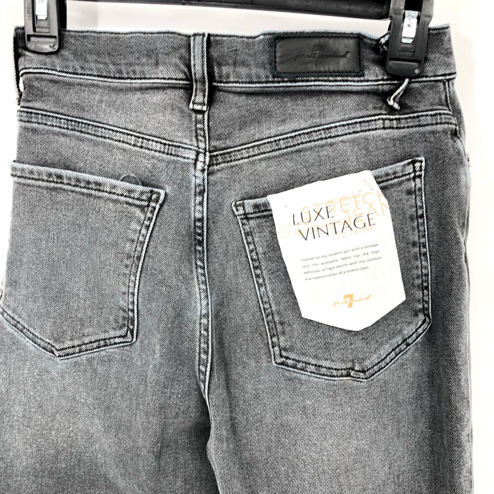 7 FOR ALL MANKIND Womens Ultra High Rise Cropped Jo Jeans Size 28 US 6 Grey NWT