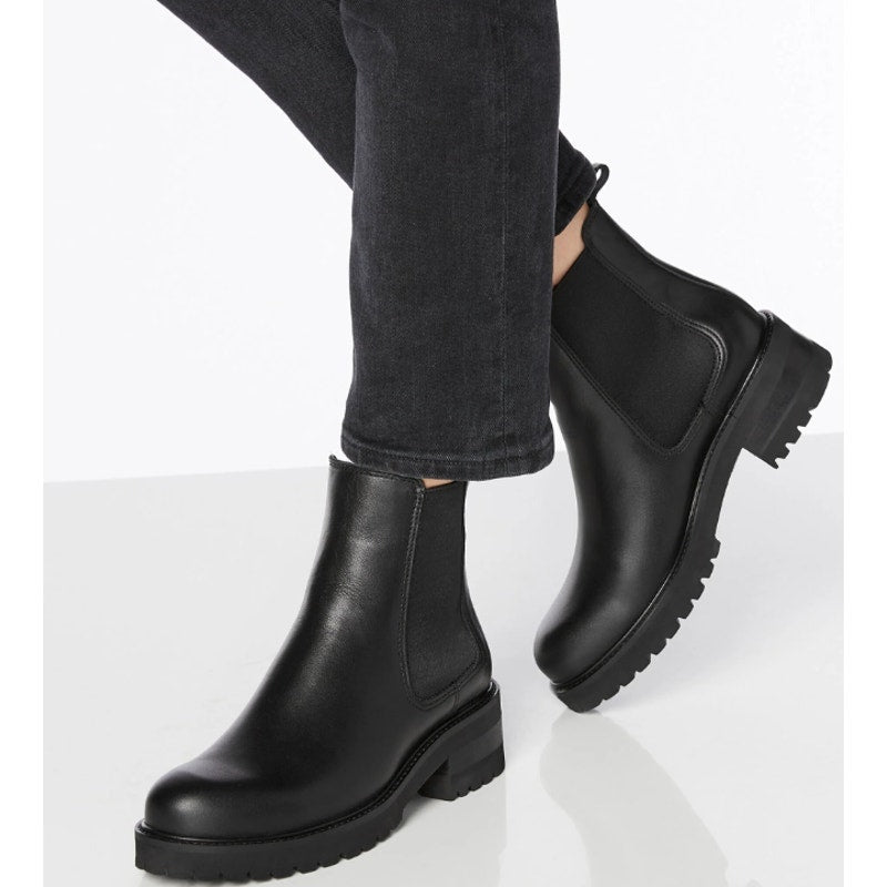LA CANADIENNE Women's Conner Chelsea Boots 5.5 Black Leather Waterproof NIB