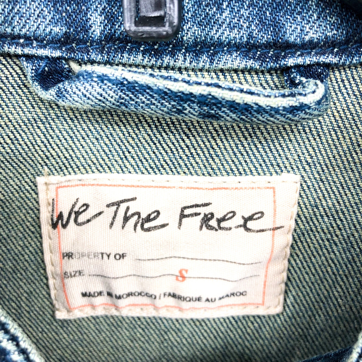 FREE PEOPLE x WE THE FREE Fast Lane Denim Moto Jacket Small Alchemy Blue NWT