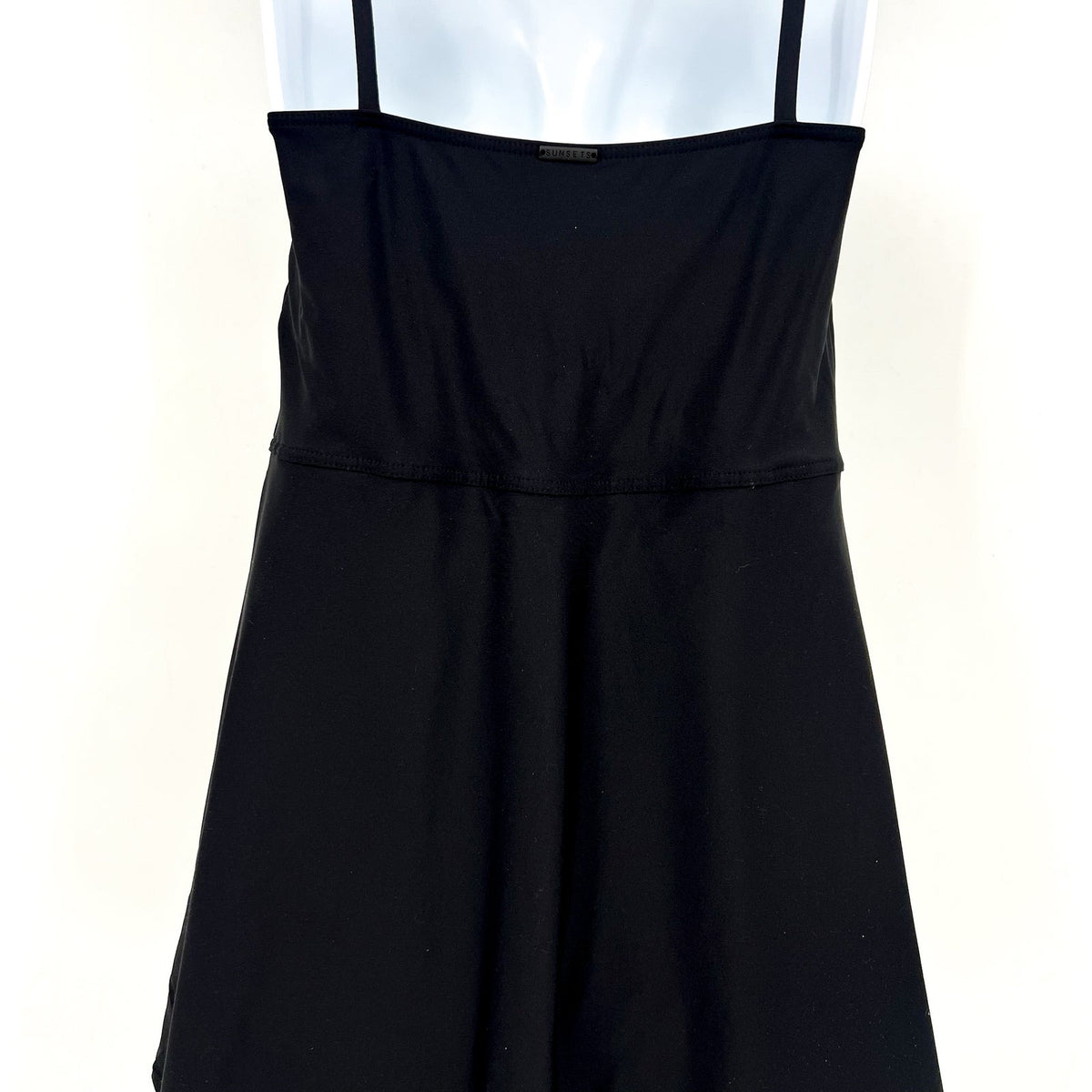 SUNSETS Women's Naomi Swim Dress One Piece Medium Black Sleeveless NWT