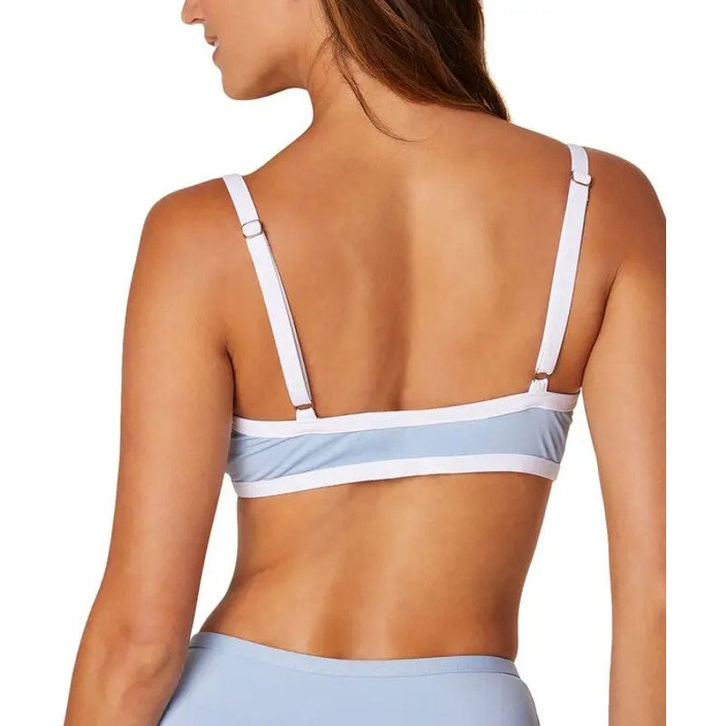 ANDIE Women's The Cove Bikini Top 3XL Tan Cinnamon Black Contrast V-Neck NWT