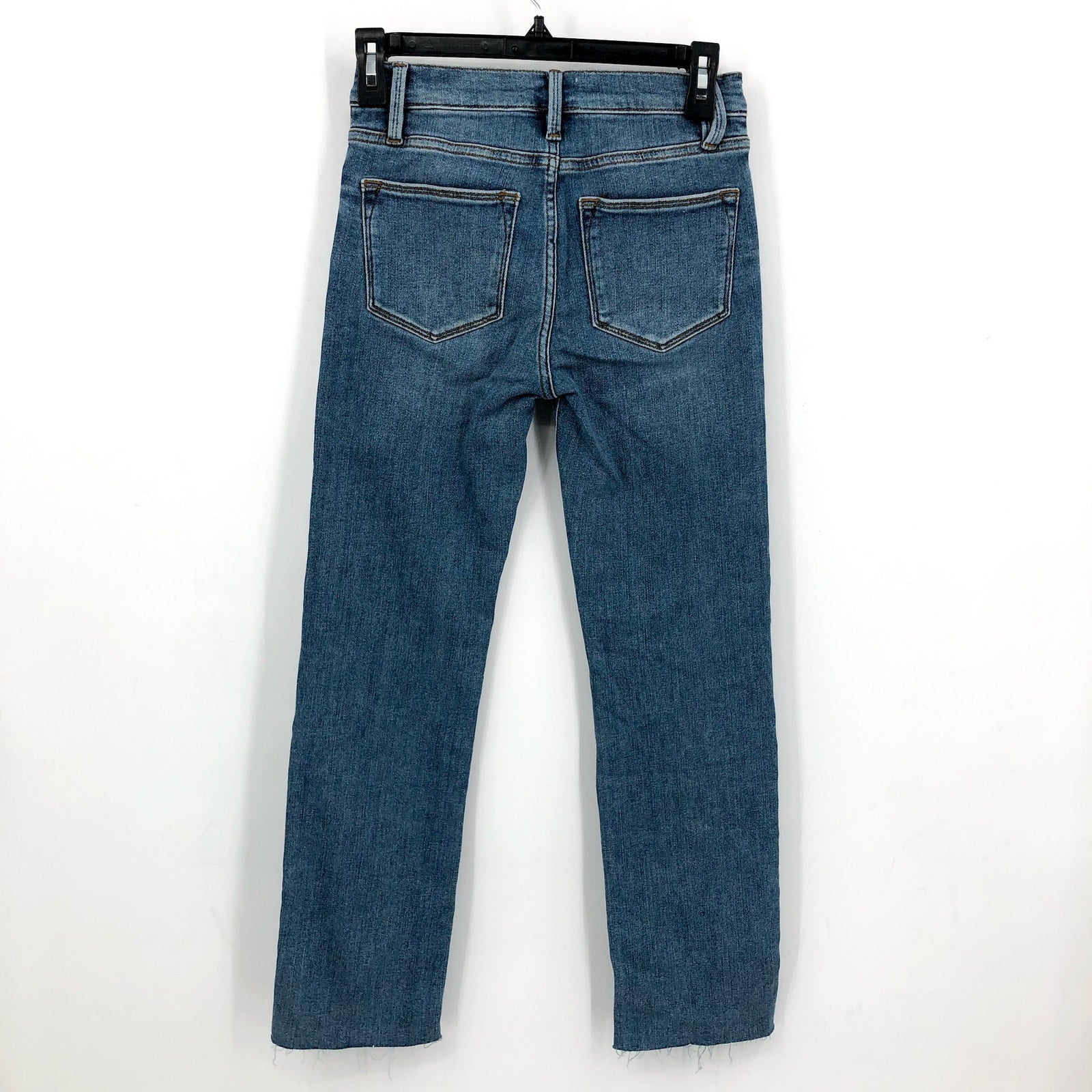 FRAME Women's Le High Straight Jeans Size 25 US 0 Blue Wash Westwood Grind NWOT
