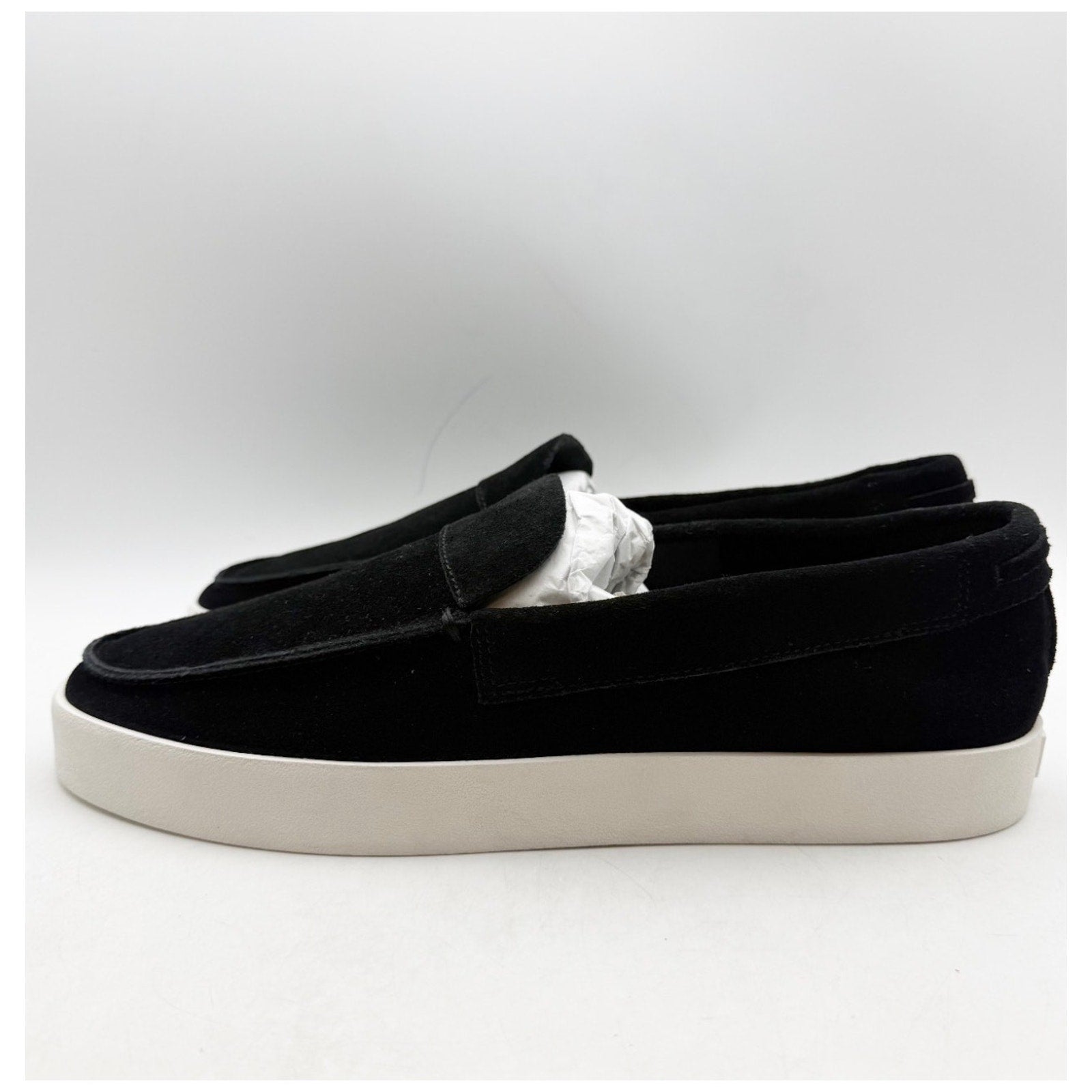 Saint Morta Men's Hemisphere Slip On Loafers Size 8 Black White Suede NIB