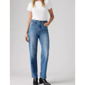 LEVI'S Womens Ribcage Straight Jeans 31x32 US 12 Blue Dance Around 790780008 NWT