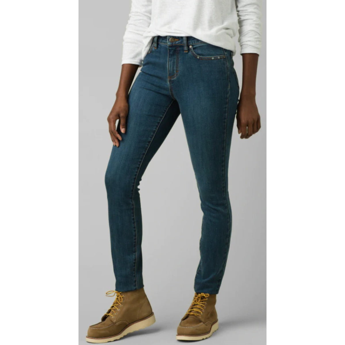 PRANA Womens Sienna Skinny Jeans Size 10 30x31 True Blue Stretch Mid Rise NWT