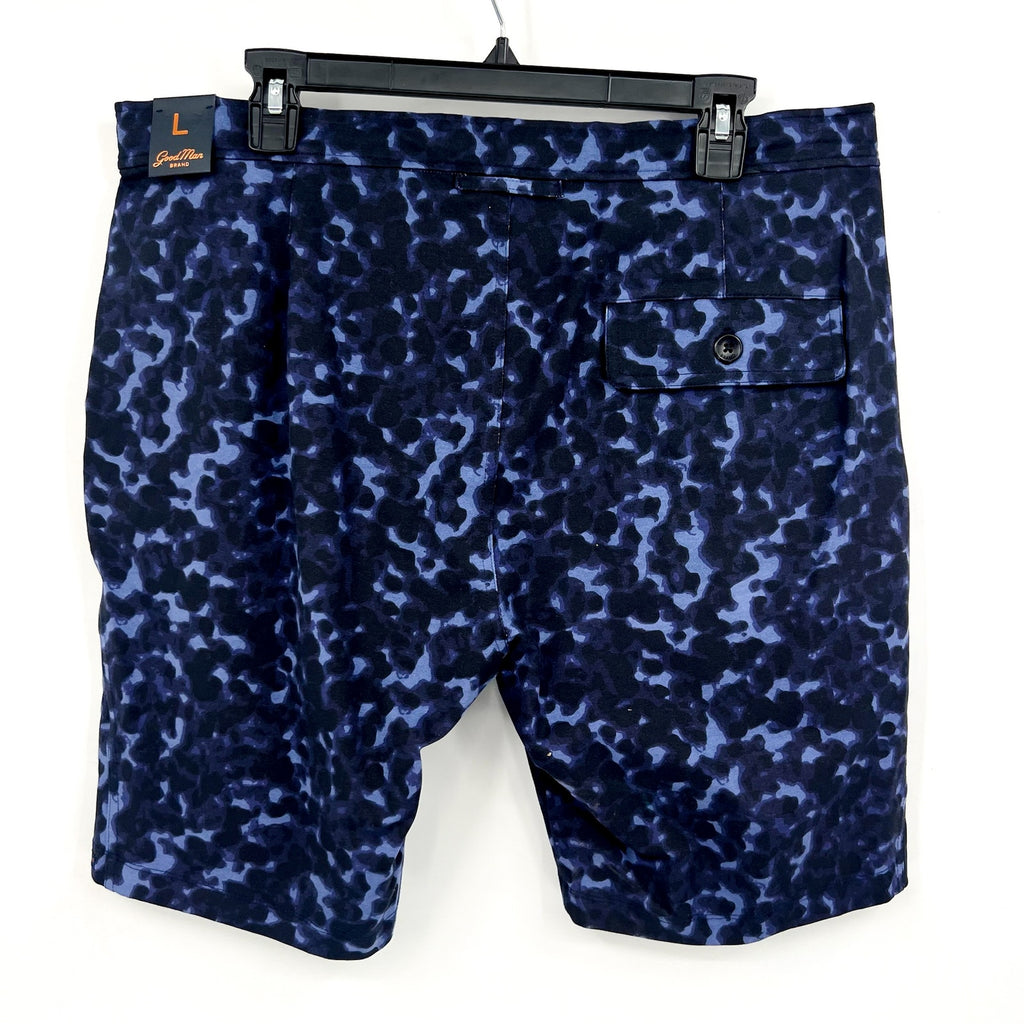 GOOD MAN BRAND Mens Flex Pro Jersey Tulum Shorts Large Blue Splotch NWT