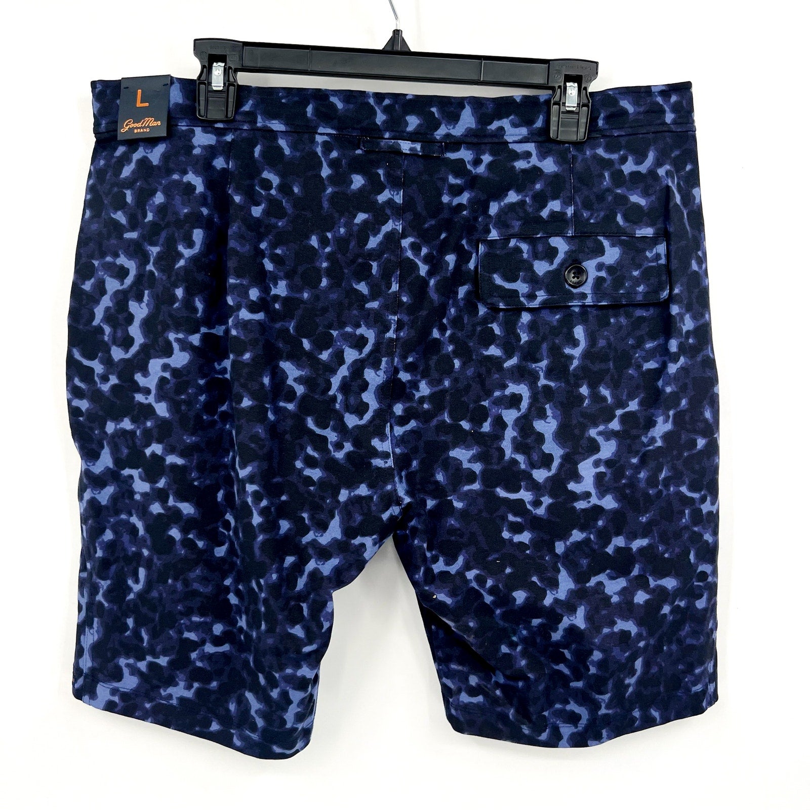 GOOD MAN BRAND Mens Flex Pro Jersey Tulum Shorts Large Blue Splotch NWT