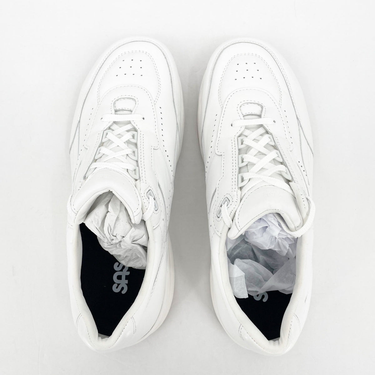 SAS Mens Journey II Sneakers Size 14.5 Wide White Leather Athletic NIB