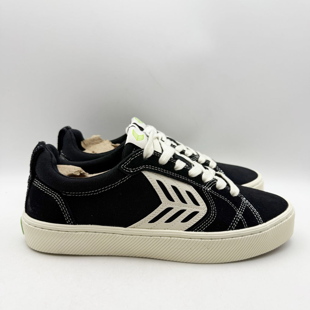CARIUMA Catiba Pro Low Sneakers MENS 8 WOMENS 9.5 EU 40.5 Black White Canvas NIB