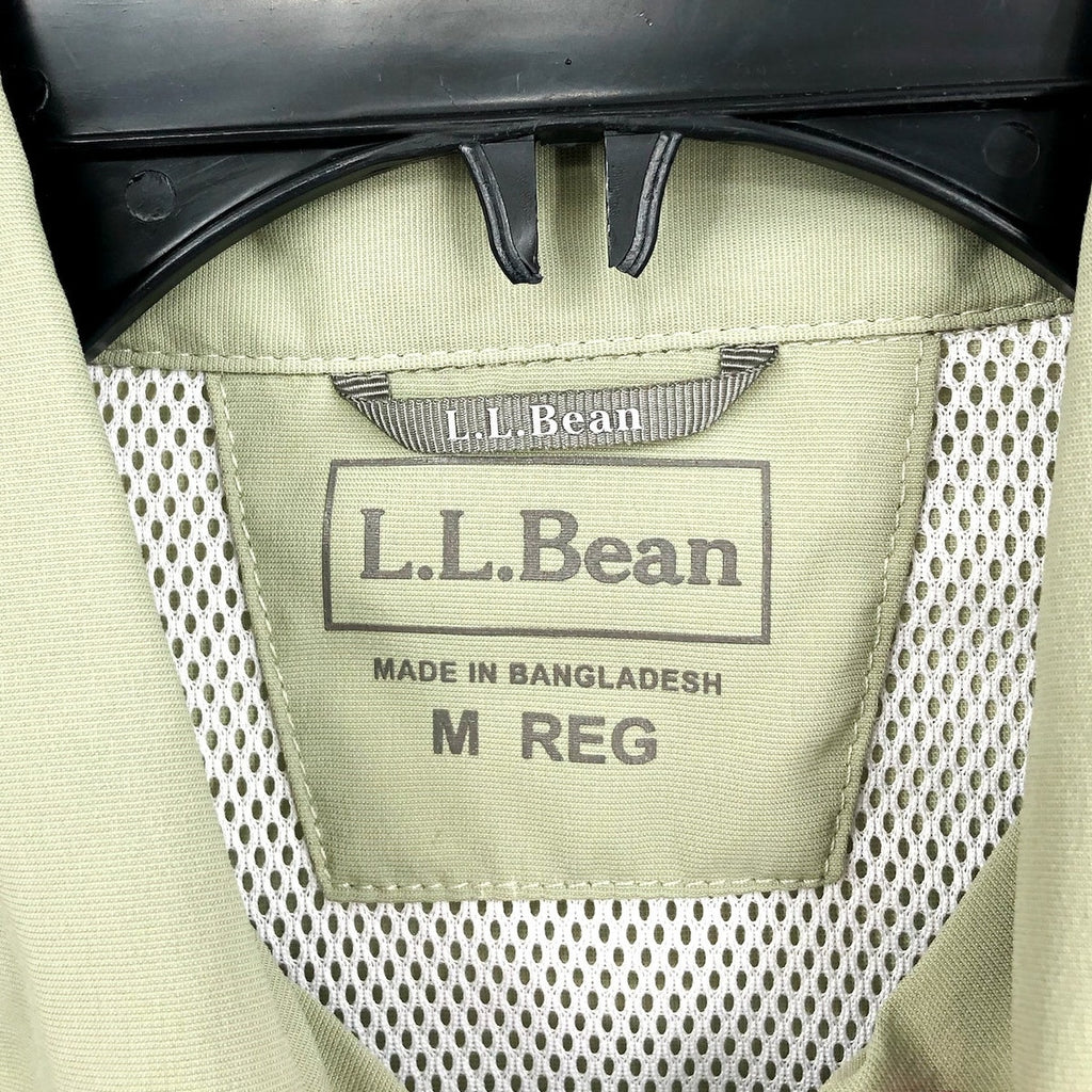 L.L. BEAN Men's SunSmart Tropicwear Shirt Medium Green Sage Short Sleeve NWT