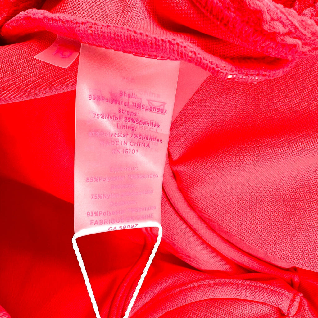 LILLY PULITZER Womens Alizee Crinkled One-Piece Swimsuit Size 10 Mizner Red NWT