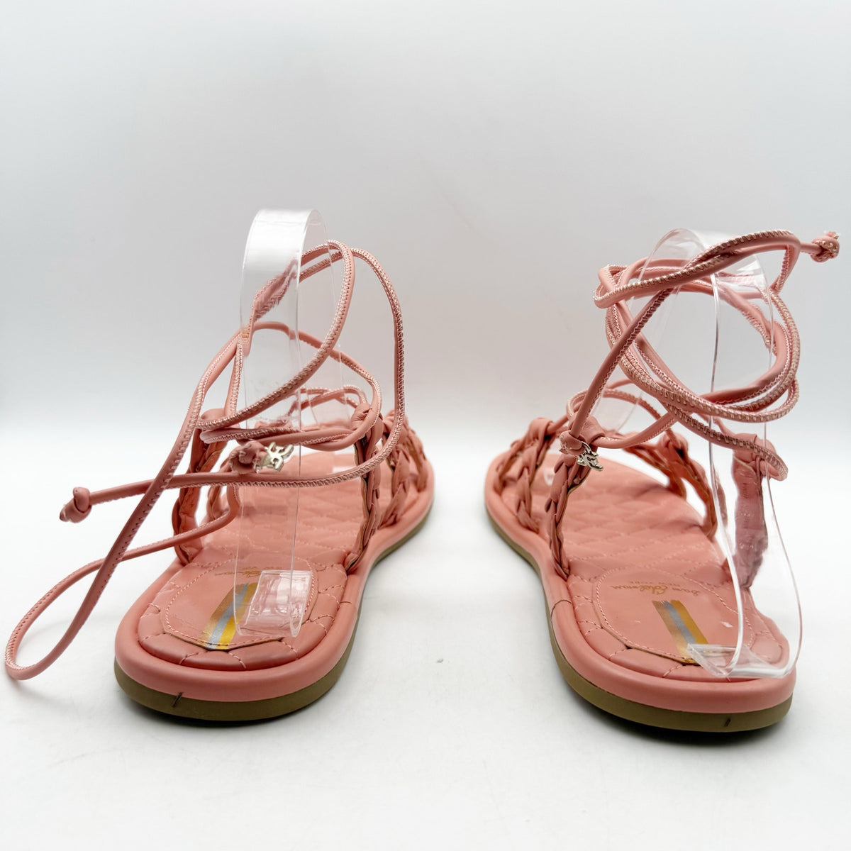Sam Edelman Womens Zariah Sandals Size 8.5 M EU 38.5 Pink Strappy Lace Up NIB