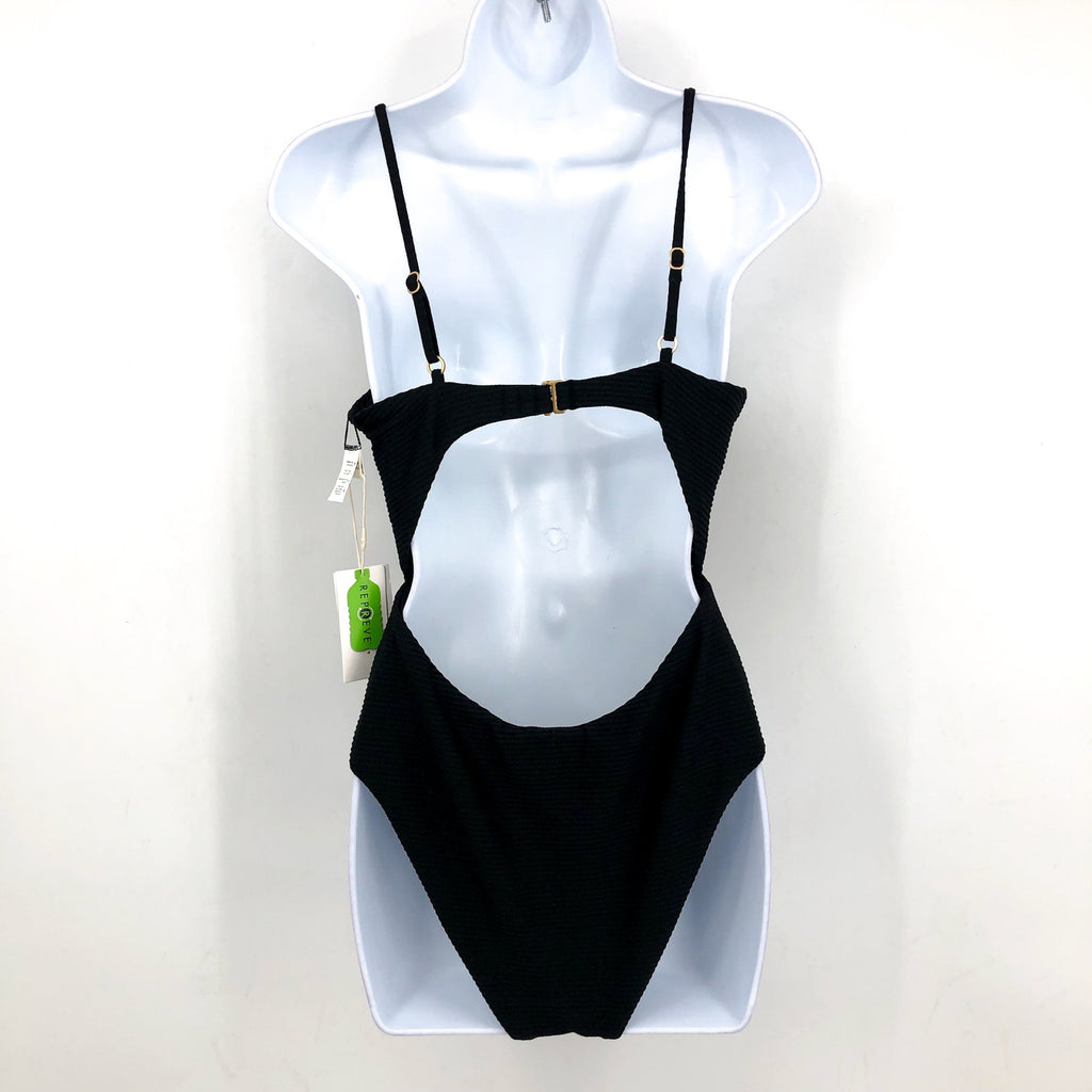 L*SPACE Women's Repreve Kyslee One Piece Swimsuit XS Black Eco Chic NWT