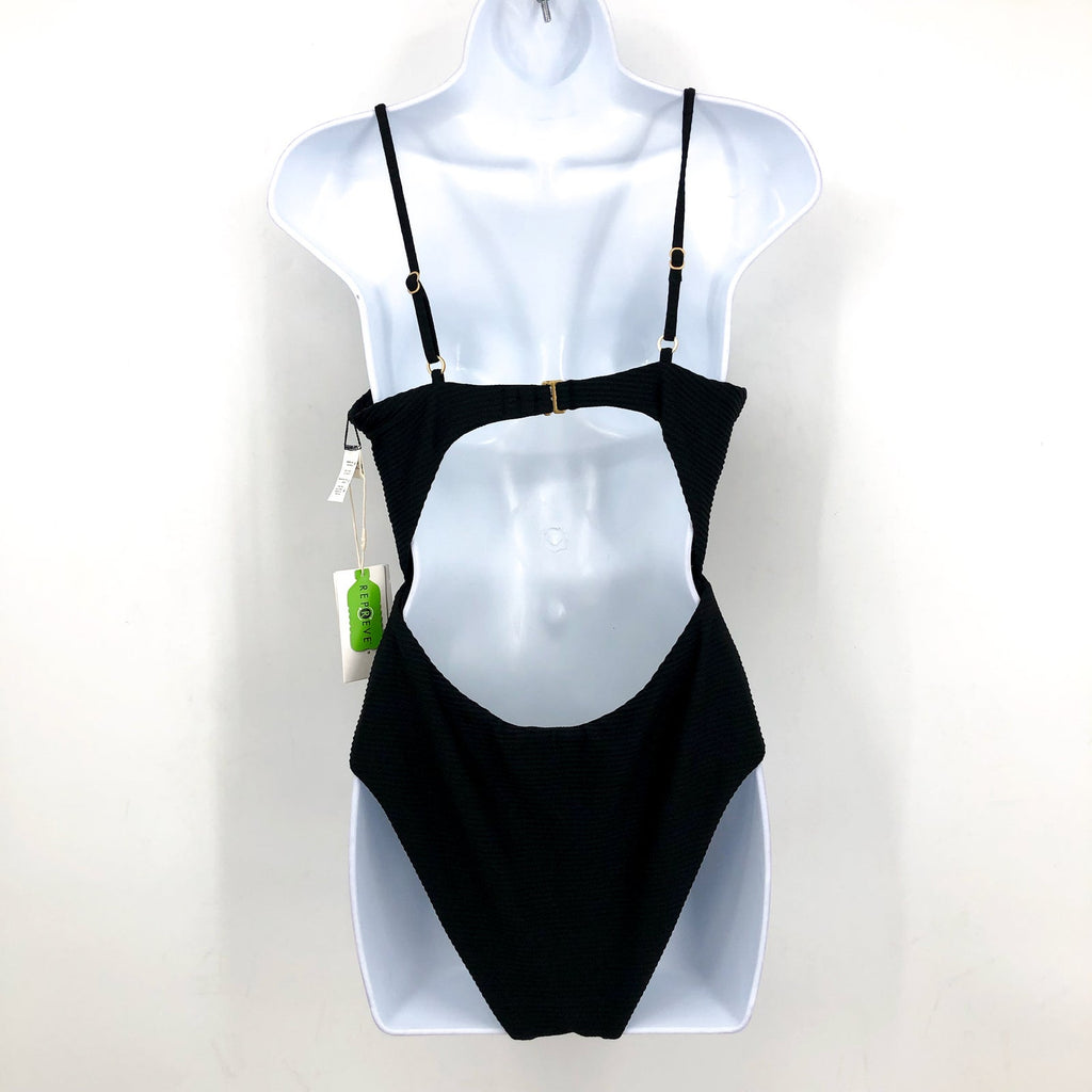 L*SPACE Women's Repreve Kyslee One Piece Swimsuit XS Black Eco Chic NWT