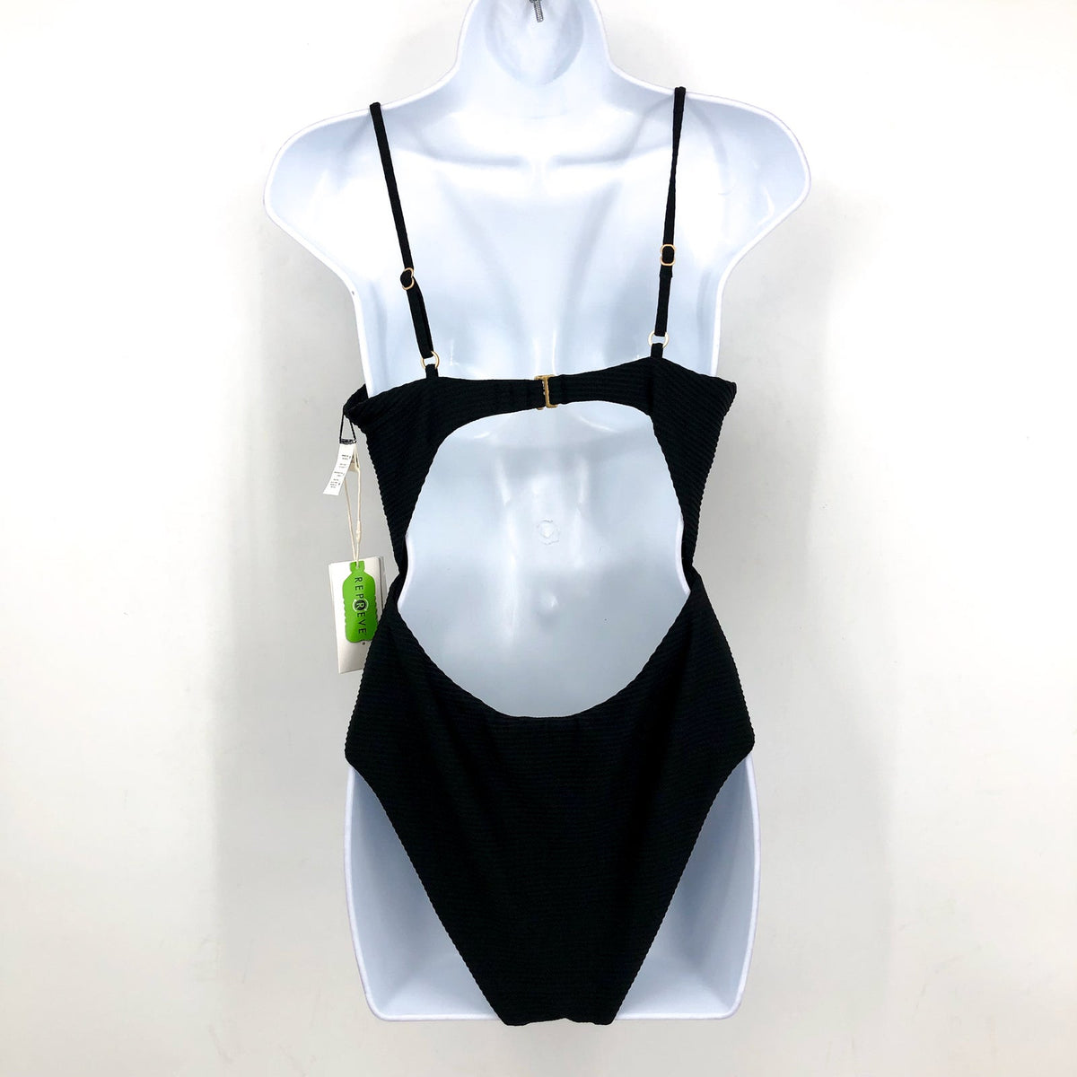 L*SPACE Women's Repreve Kyslee One Piece Swimsuit XS Black Eco Chic NWT