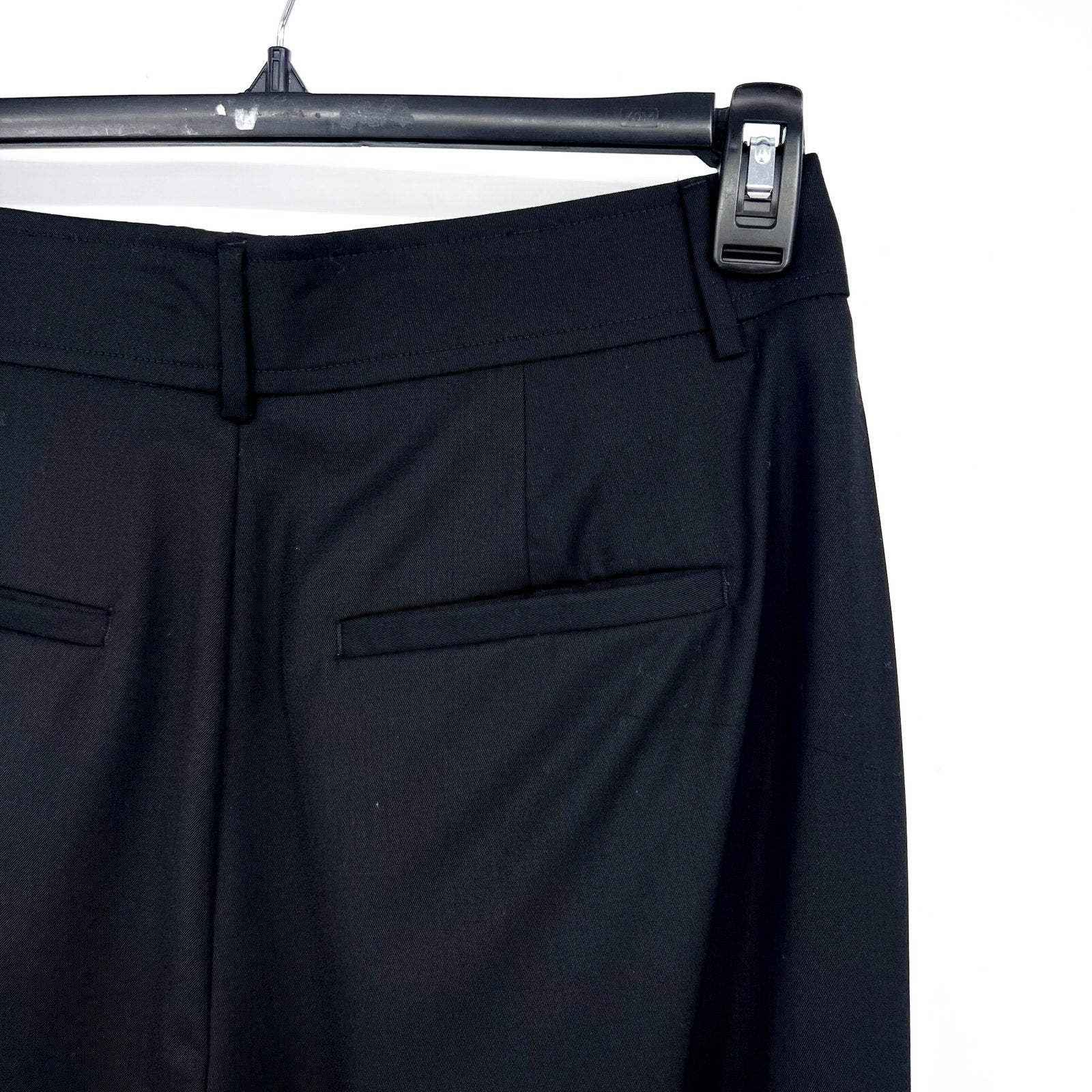 EVERLANE Women's The Italian Wool Way-High Drape Pants Size 6 Black NWT