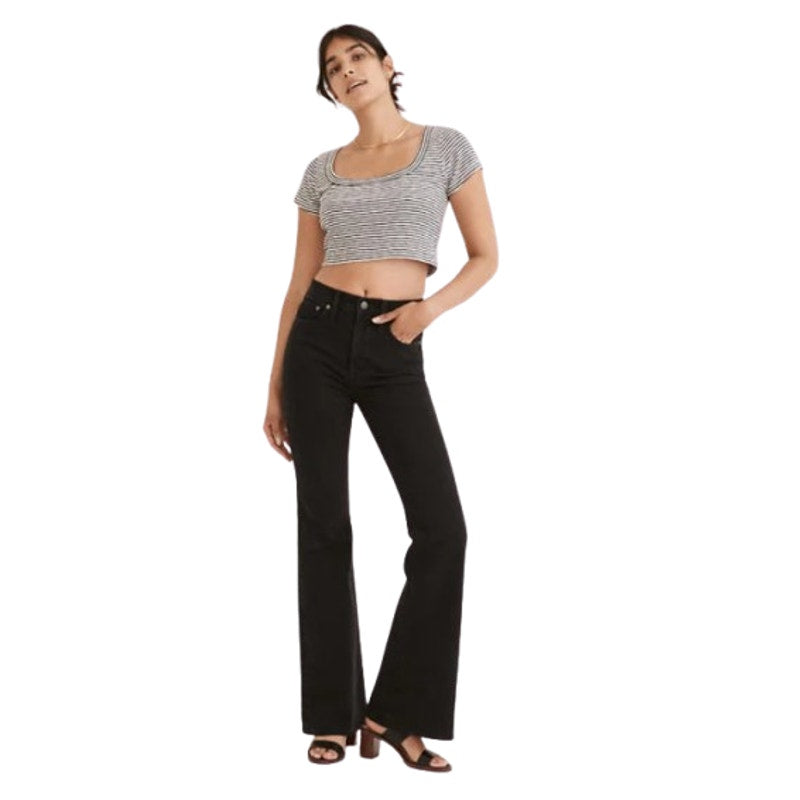 MADEWELL Womens The Perfect Vintage Flare Jean Size 23 US 000 Black NF379 NWOT