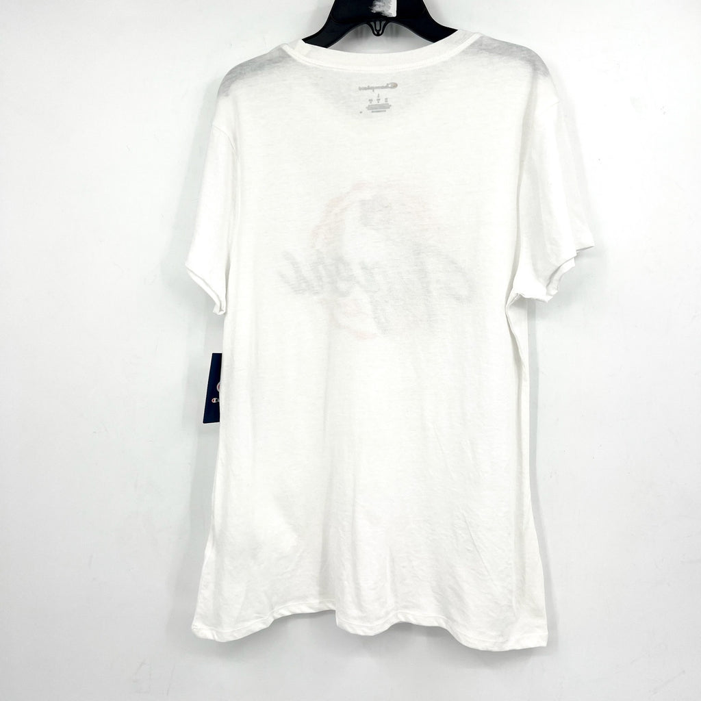 CHAMPION Womens Auburn Tigers Faux Crest T-shirt XL White Short Sleeve NWOT