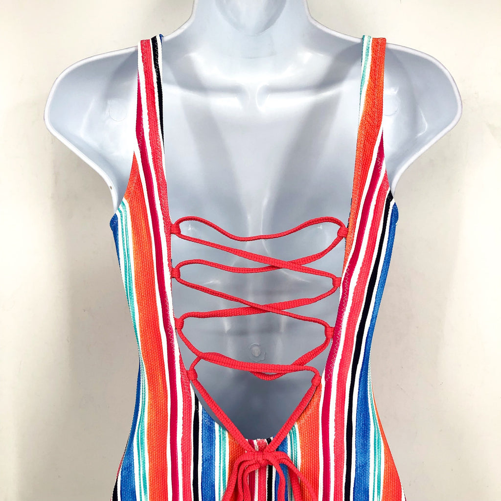 TOMMY BAHAMA Island Cays Oasis One-Piece Swimsuit Size 8 Pink Reversible NWT