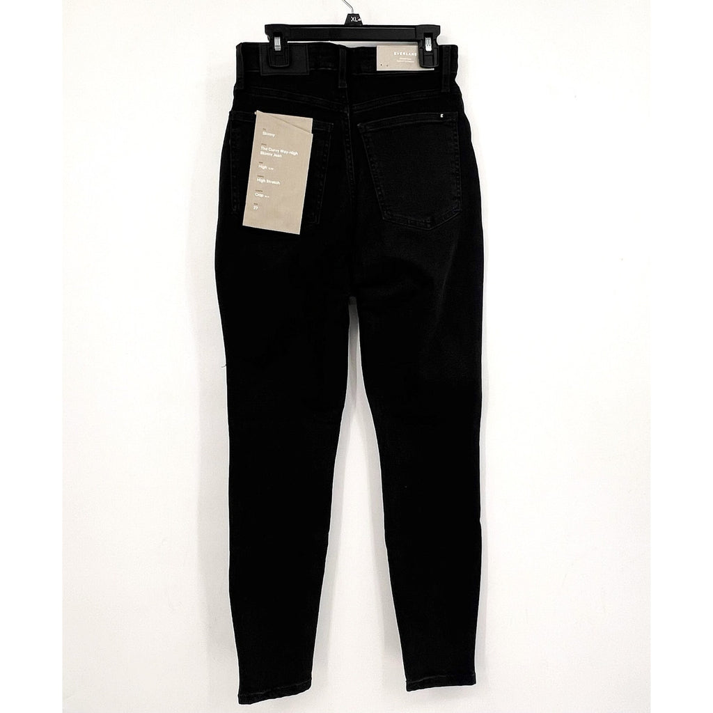 EVERLANE Women's The Way-High Curvy Skinny Jeans Size 27 Crop US 4 Black NWT